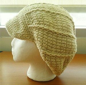 Crochet Slouchy Newsboy Beanie